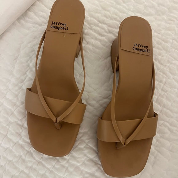 Jeffrey Campbell Tan Heeled Shoes Modern Design - Picture 2 of 3